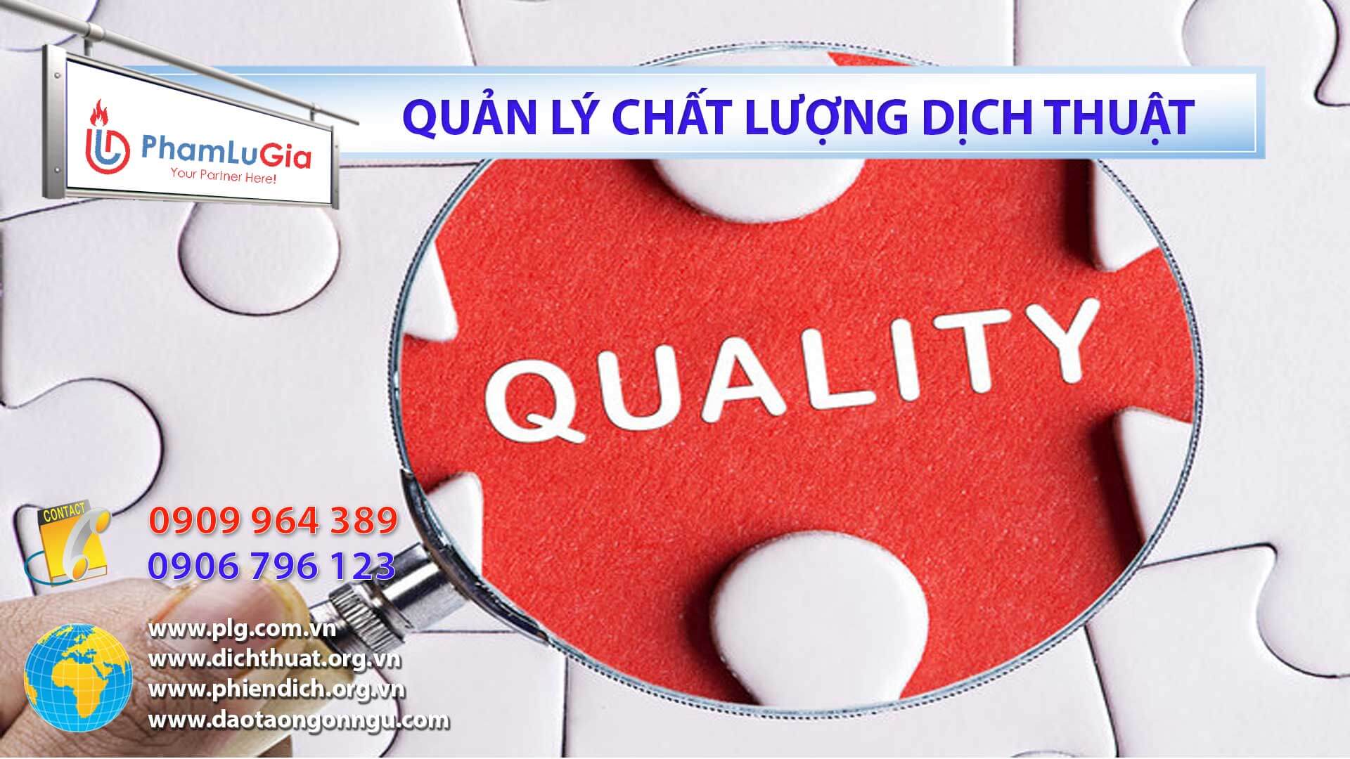 Quản lý chất lượng dịch thuật