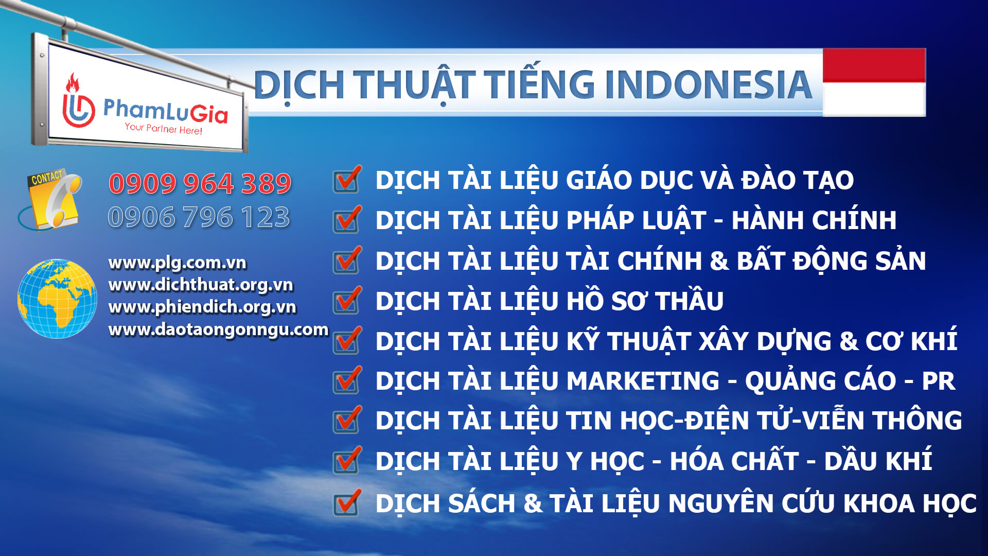 Dịch thuật tiếng Indonesia chuyên ngành