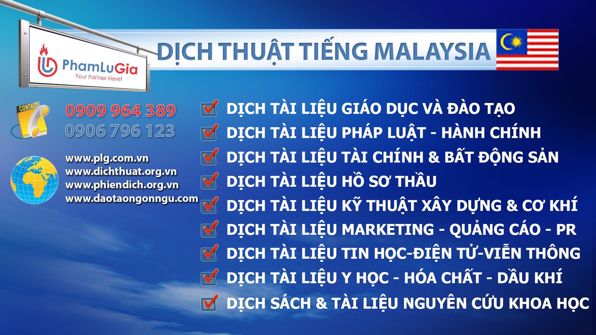 Dịch thuật tiếng Malaysia chuyên ngành