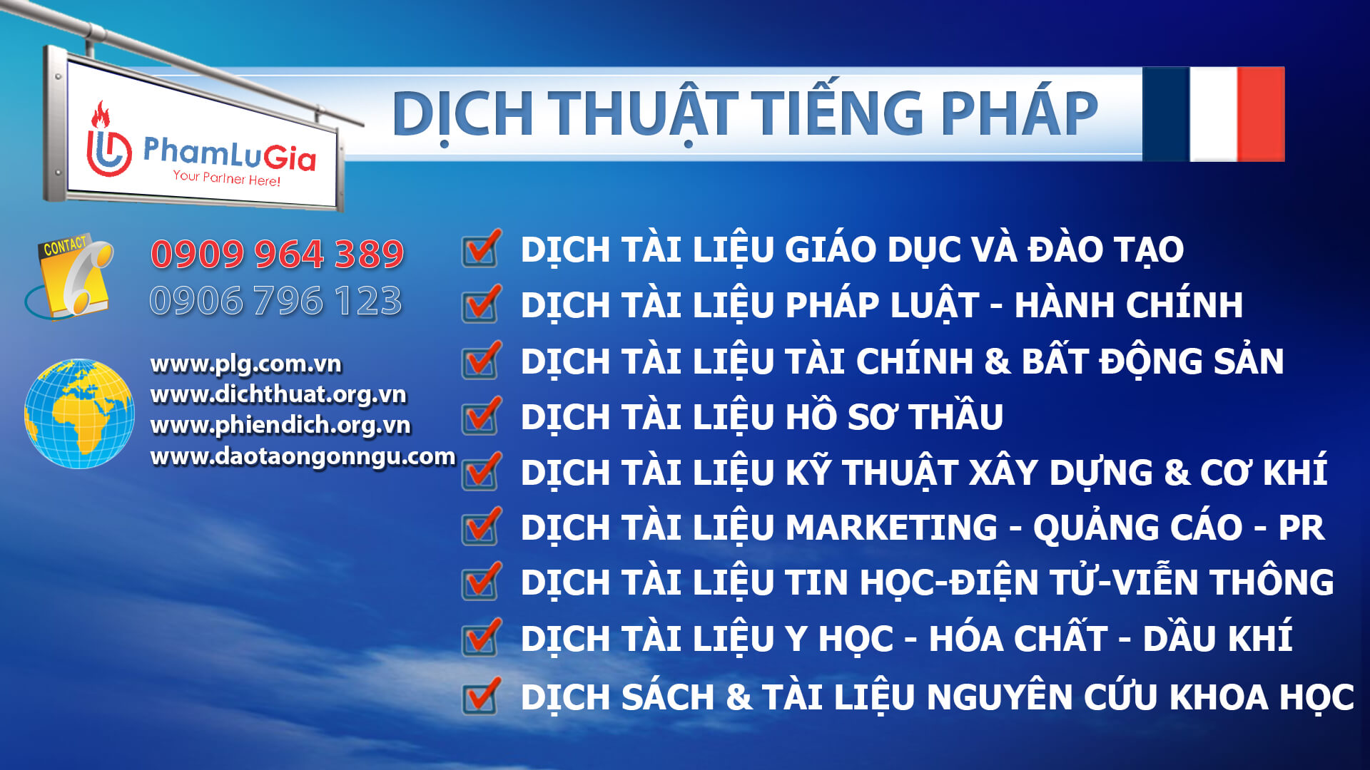 Dịch thuật tiếng Pháp chuyên ngành