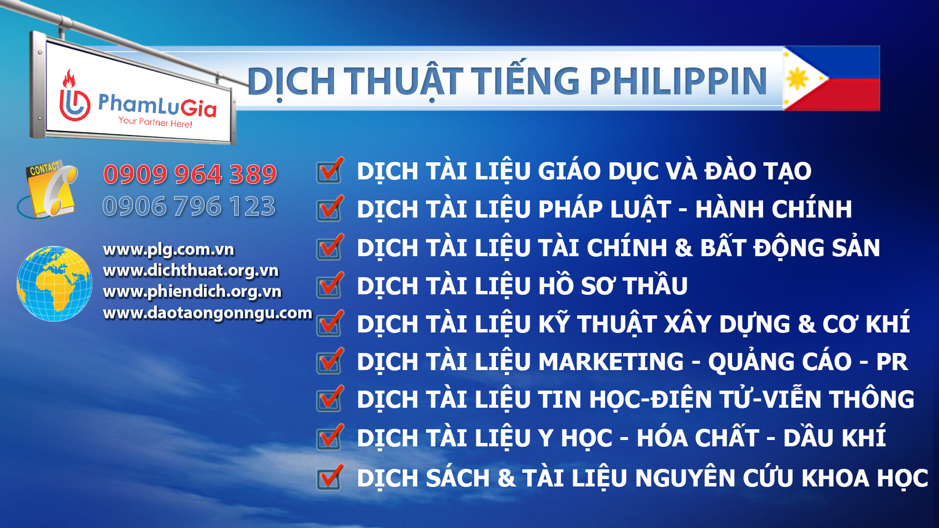 Dịch thuật tiếng Philippin chuyên nghiệp