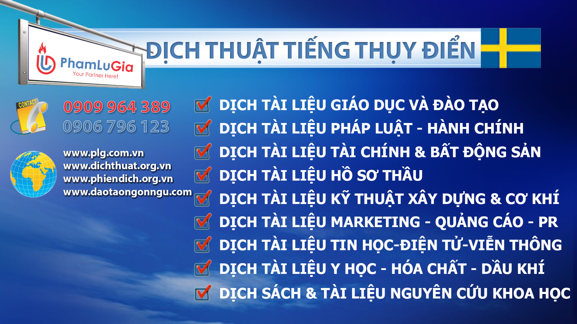 Dịch thuật tiếng Thụy Điển chuyên ngành