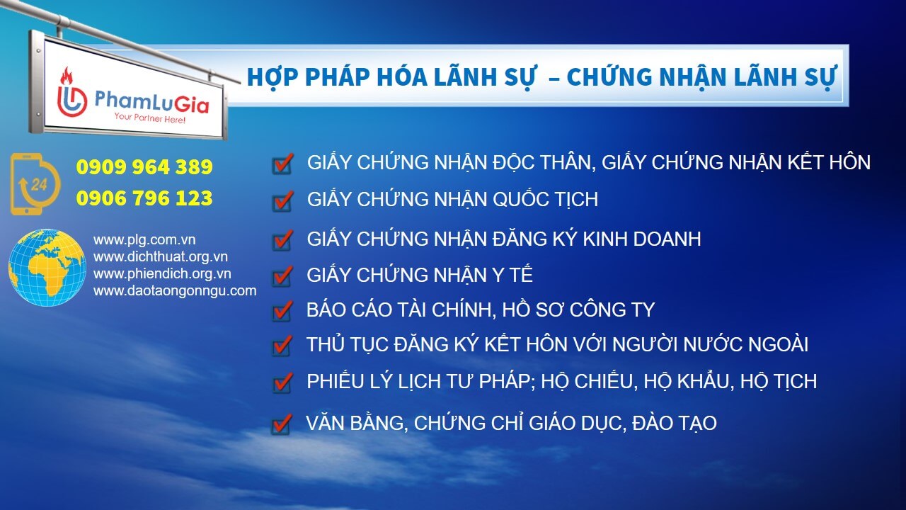 Hợp pháp hóa lãnh sự tại Tp.HCM